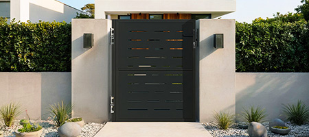 Trädgårdsgrind i stål